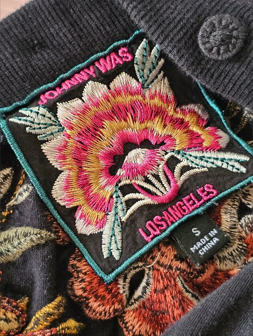 Johnny Was Embroidered Long Sleeve Tee - Picture 9 of 10